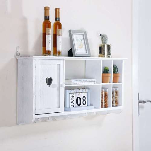 复古壁挂实木墙壁壁柜收纳挂柜墙上置物架吊柜吊柜