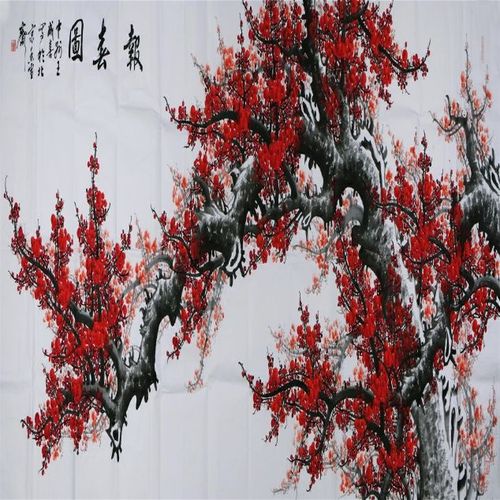 纯手绘一丈二临摹王成喜写意梅花报春图名人字画国画中国书画