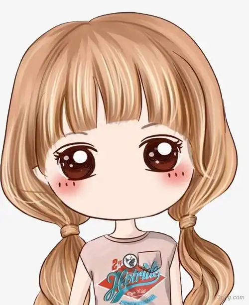 卡通女孩png素材透明免抠图片动植人物