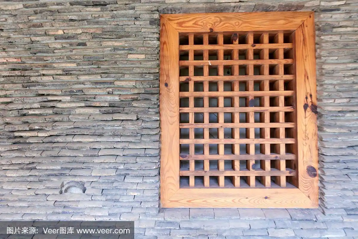 传统木窗框