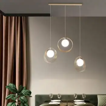 欣克利hinkley餐厅小吊灯吧台圆盘创意个性现代餐厅吊灯北欧极简三头