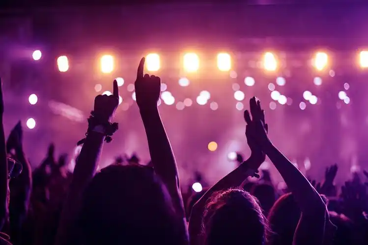 欢呼庆祝的人群高清图片