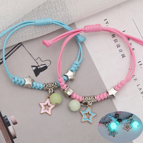 闺蜜手链磁铁三人款可爱吸铁石二人夜光儿童姐妹信物一对小学生夜光fl