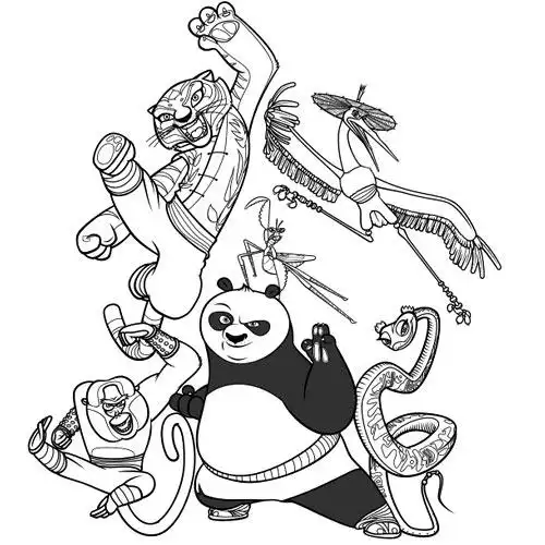 幼儿简笔画功夫熊猫1