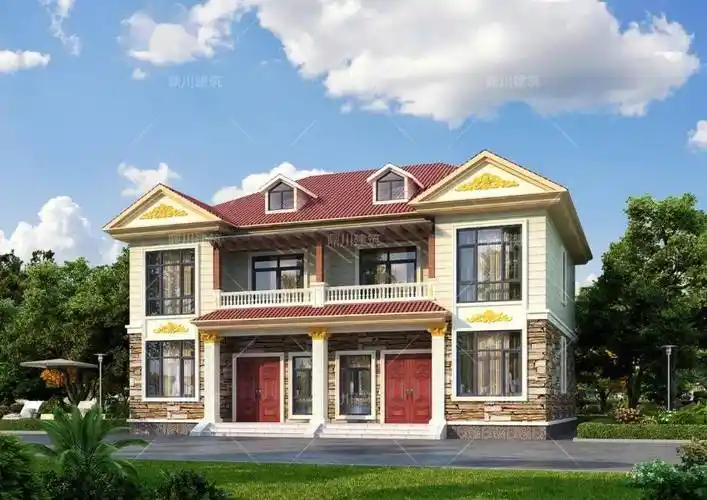 3款双拼农村别墅,兄弟这样建房,大气又省钱,财运滚滚来