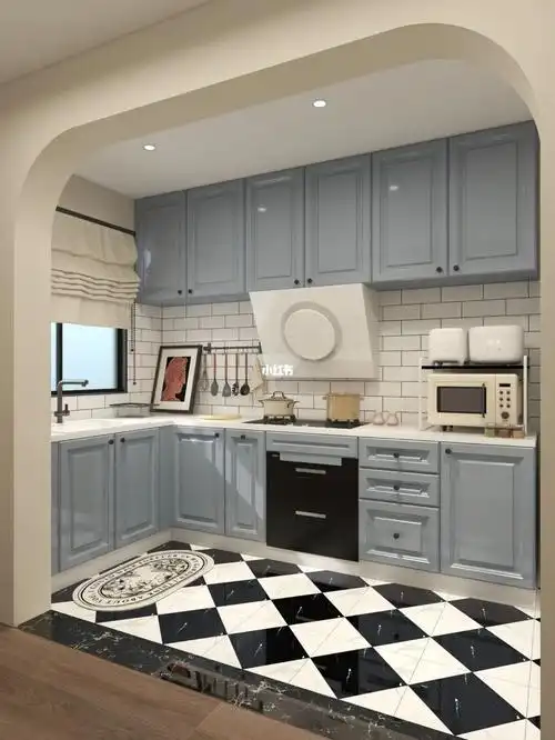 厨房装修78雾霾蓝整体橱柜也太好看了_厨房装修_厨房_雾霾蓝_橱柜