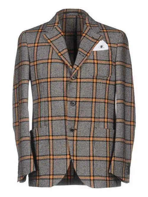 伊制新品 cantarelli カンタレリ チーフ付 格子ジャケット15万