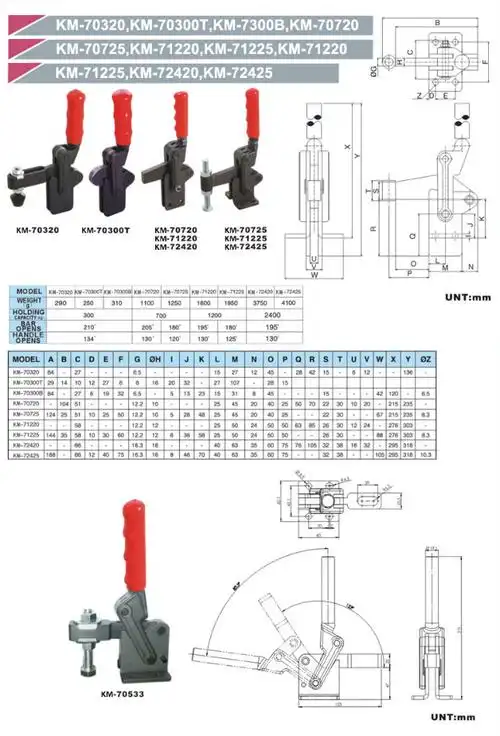 夹具 台湾鈊耐手动复合式快速夹钳mk-70320  产品详情 品牌/型号:鈊耐