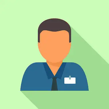 办公室经理人图标.用于网页设计的办公室经理人矢量图标的平面插图.