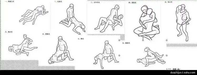 同房姿势简笔画