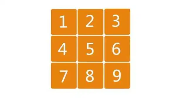 分别填入3×3的九宫格里,要求有公共边的两格中的数字必须互质,一共有