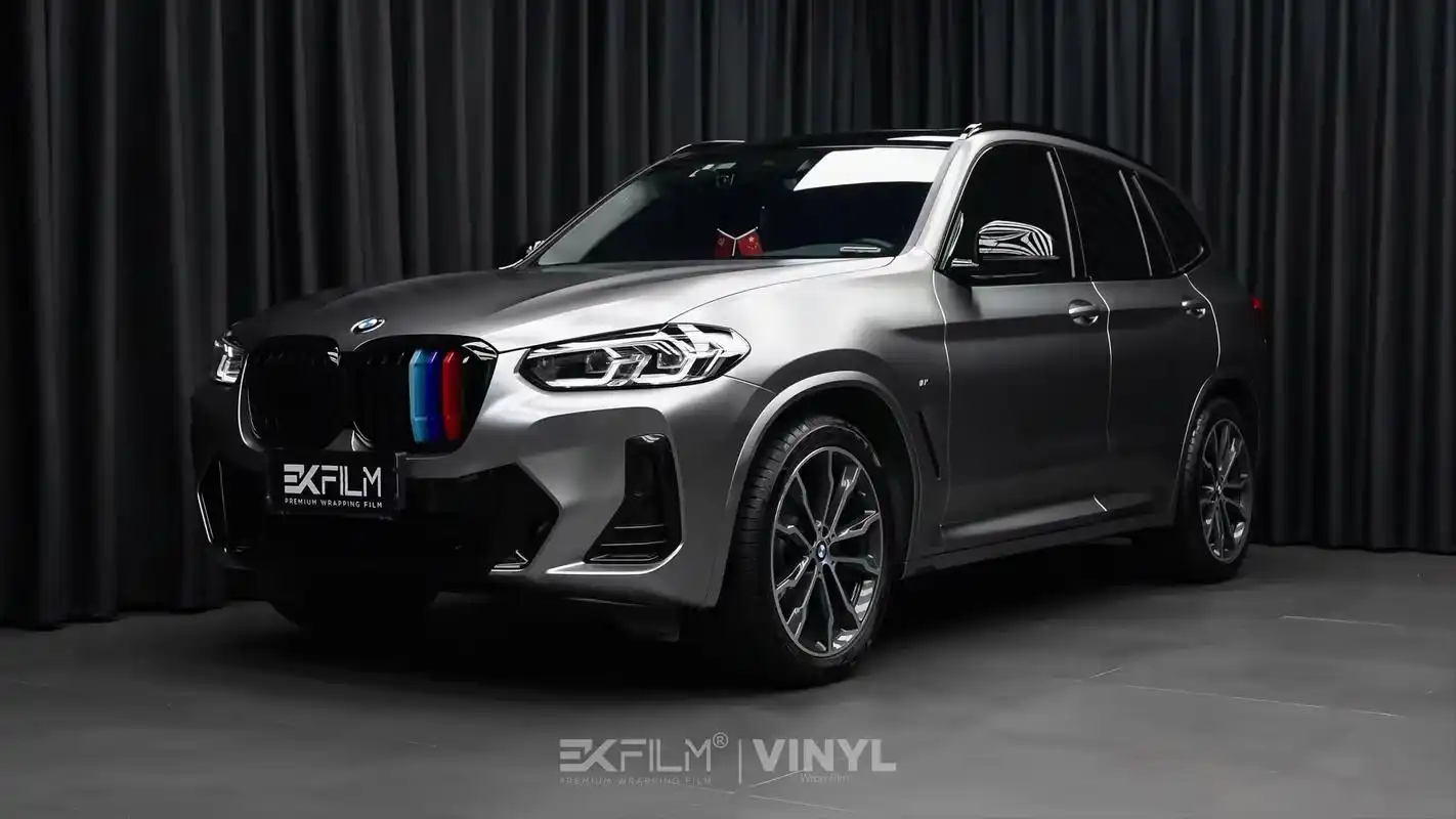 宝马x3-ekfilm改色膜磨砂暗银,将运动的时尚美学展露无遗