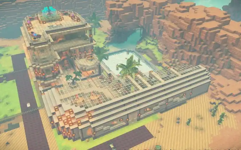 【dqb2】【勇者斗恶龙:创世小玩家2】【建筑的日常】绿洲小广场完工