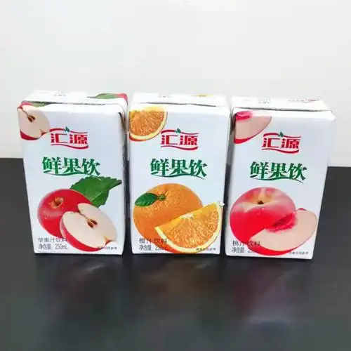 汇源鲜果饮10盒22盒200250ml桃汁橙汁芒果蓝莓苹果非礼盒包装桃4橙3苹