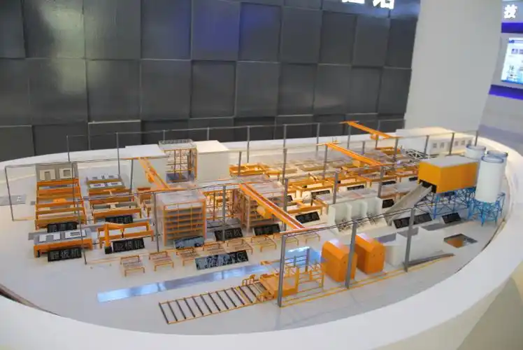 3,装配式建筑预制构件模型展示区4,模拟生产体验区:该区域为体验各类