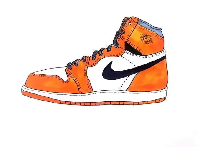 aj鞋简笔画aj的简笔画怎么画