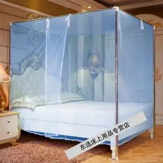 18单双人12床加大防蚊2米ff的用蚊帐贵蓝不含支架宽12x2米长18米高