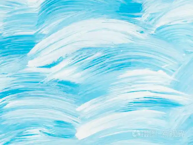 蓝色抽象艺术手绘背景丙烯画