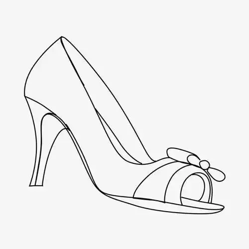 简笔画高跟鞋特别简单