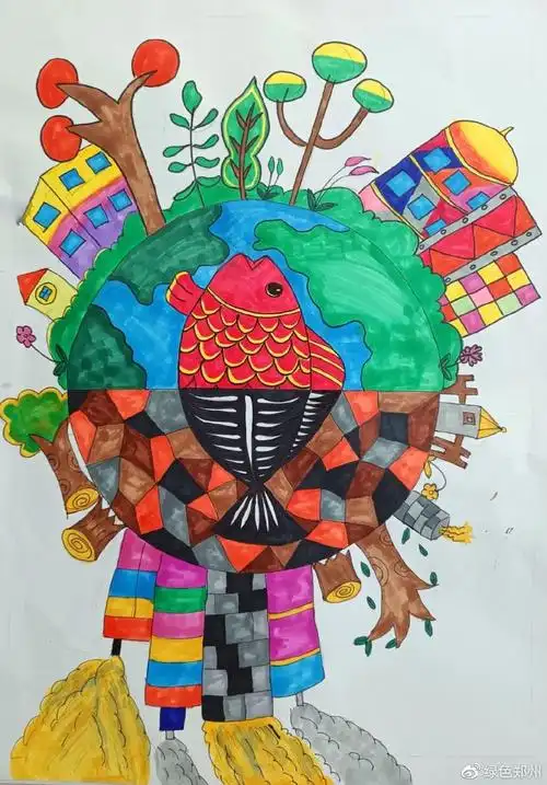 童心绘环保丨全市中小学生环保绘画大赛作品赏析(58)