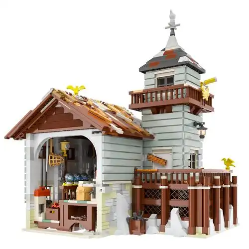乐高渔夫小屋玩具模型