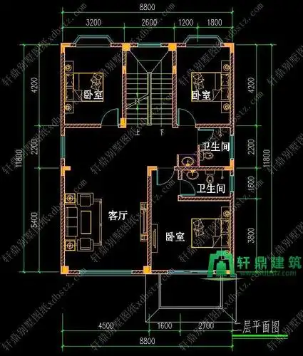 公司首页 主营项目 > 8x11米两层半实用美观农村小别墅    本套图纸