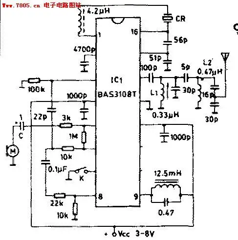 无线话筒的电路图