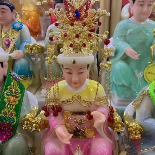 凤冠霞帔头饰娘娘凤冠o神帽观音帽子神明佛像娘娘帽神像帽冠三凤m