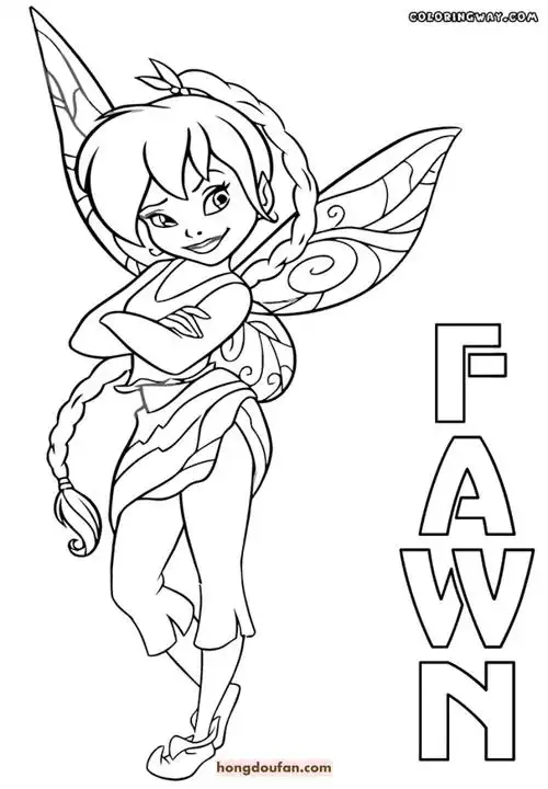 带着翅膀的小仙子-红豆饭小学生简笔画大全