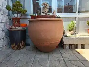 800人付款淘宝老式土陶无釉大水缸特大号陶瓷泥缸养金鱼庭院睡莲装饰