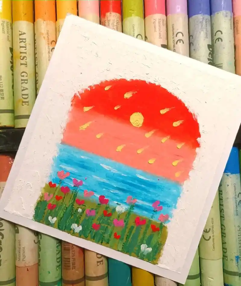 这张画的色彩对比让人心生欢喜,必 - 抖音