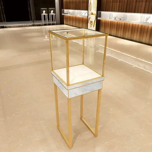 新款钢化玻璃陈列柜精品柜台金橱窗展示柜红酒柜博物馆文物展柜