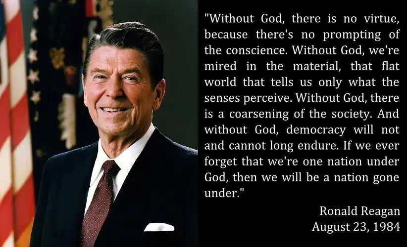 上图:1984年8月23日,美国总统里根(ronald reagan)在达拉斯早餐祷告会