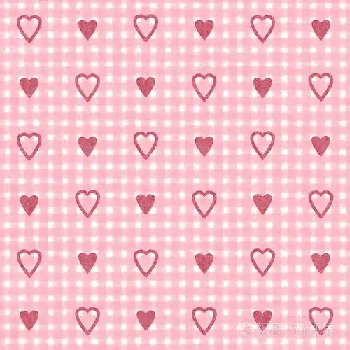 又脏又臭的心在方格又脏又臭的粉色和白色背景