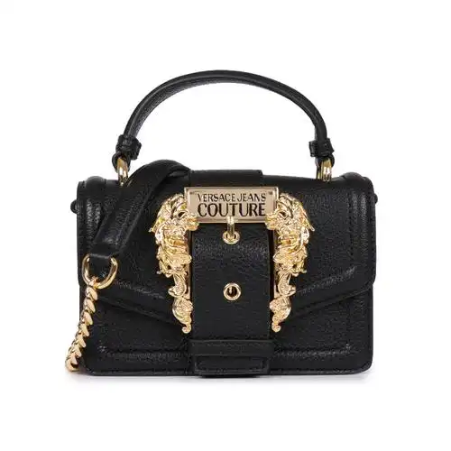 versace jeans 范思哲 女士荔枝纹手提斜挎链条小方包 300154