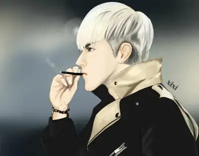 吴亦凡 kris 明星壁纸 男神帅哥 手绘漫画 素描卡通 人物头像 插画