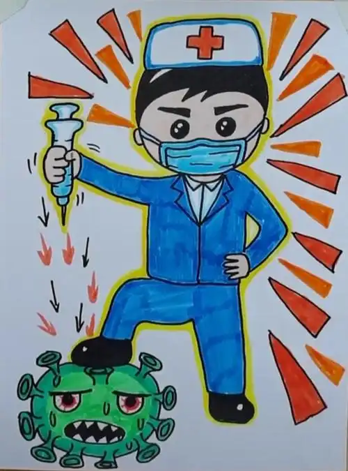 其它 【于老师——抗击病毒系列绘画】 写美篇抗击病毒绘画二: 抗击