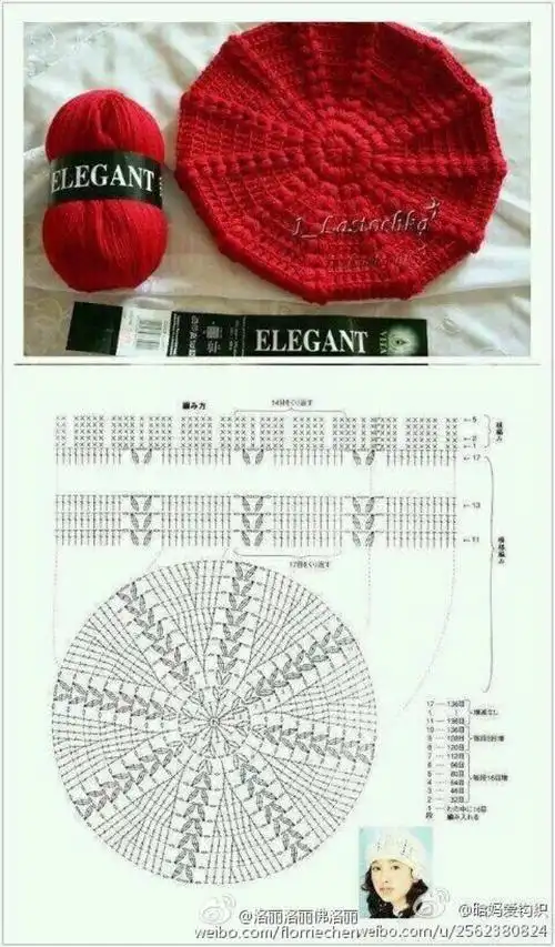 钩织 图解帽子