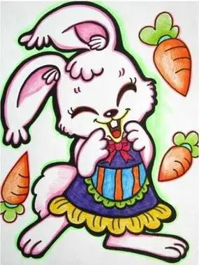 儿童简笔画兔子的颜色