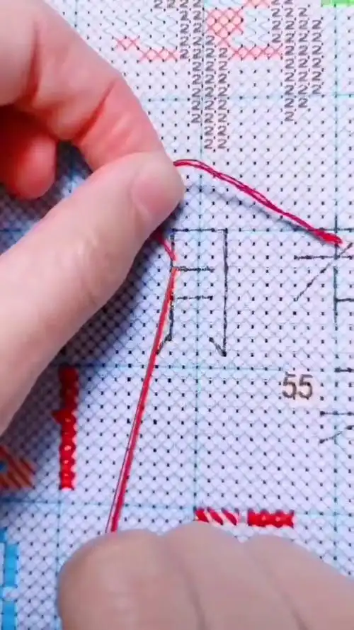 十字绣手工作品#十字绣勾边-度小视