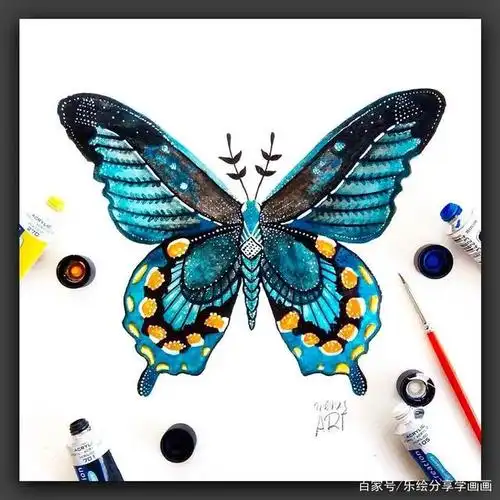 艺术|水彩颜料这样画蝴蝶,美丽的配色太迷人了!