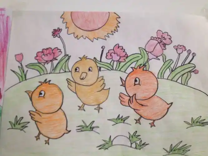 公鸡,母鸡,小鸡简笔画母鸡小鸡简笔画的画法图片母鸡带小鸡简笔画农场