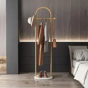 隔夜衣架家用轻奢收纳挂衣客厅房间卧室内落地衣帽架床边睡觉放衣