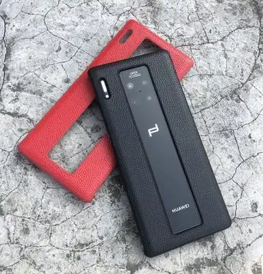 适用华为mate30rs保时捷手机壳mate30rs无边框真皮防摔保护套原装