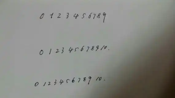 1一9的数字行书写法可以在闲暇时多练练字多写写