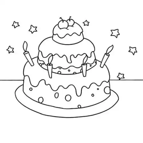 蛋糕房子简笔画大图 简笔画图片大全-蒲城教育文学网