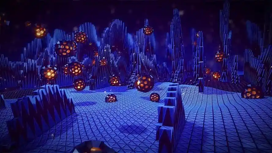 3d立体粒子球变化动感大屏背景