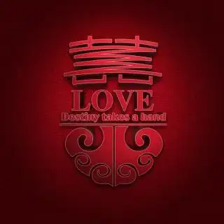 喜字背景图片psd模版下载