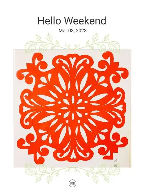 剪纸学习六折团花教程零基础也可以剪哦