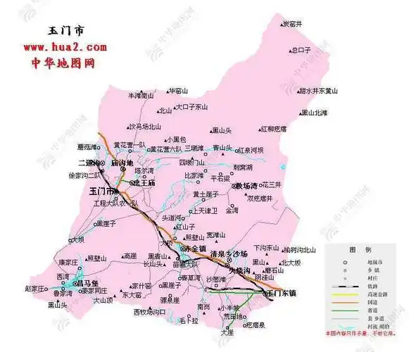 中国地图全图各省 甘肃地图 酒泉地图 玉门地图 > 玉门市政区图高清版